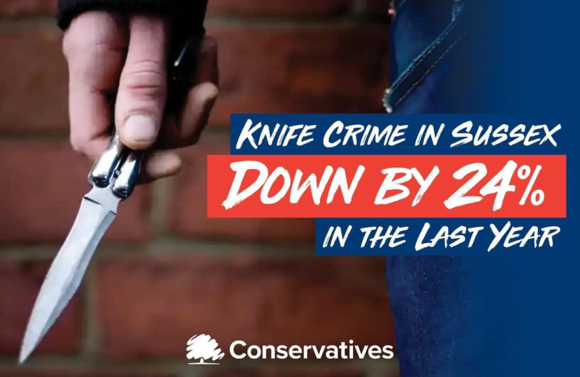 Sussex Knife crime rate